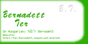 bernadett ter business card